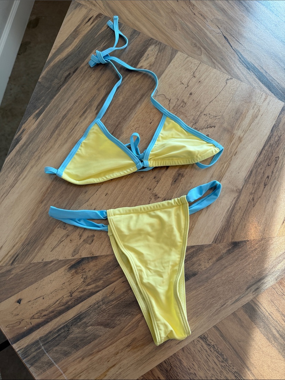 Yellow & Blue Bikini - never worn